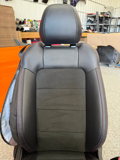 2018-2023 Ford Mustang GT California Special Front Rear Seats Black Red Stitch