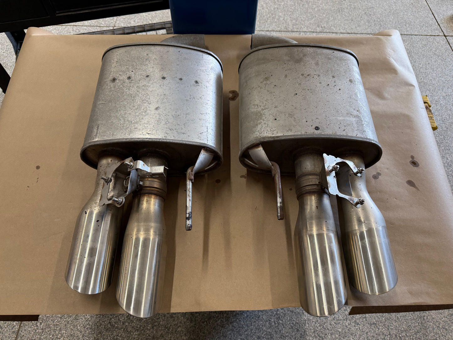 2018-2023 Ford Mustang GT Active Exhaust Quad Tip Mufflers
