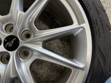 2015-2023 Ford Mustang GT Silver Wheel Rim 19"x8.5" Goodyear Assurance 255/40/19