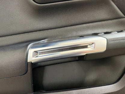 2018-2023 Ford Mustang GT LH Driver Leather Insert Door Panel Grey Stitching