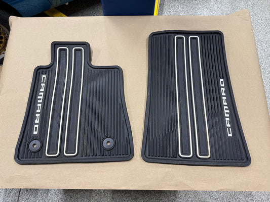 2016-2024 Camaro Molded Rubber Front Floor Mats