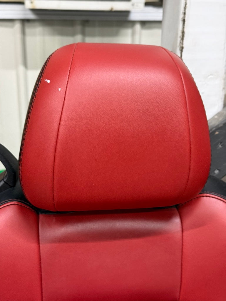 2015-2017 Ford Mustang GT Red/Black Leather Convertible Front & Rear Seats
