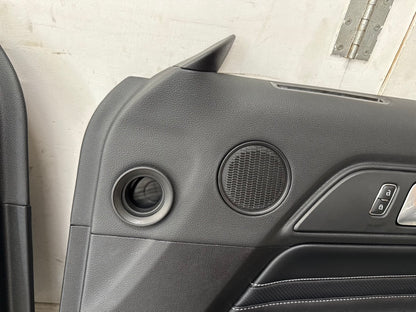 2018-2023 Mustang GT V6 EcoBoost LH RH Premium Leather Insert Door Panels Pair