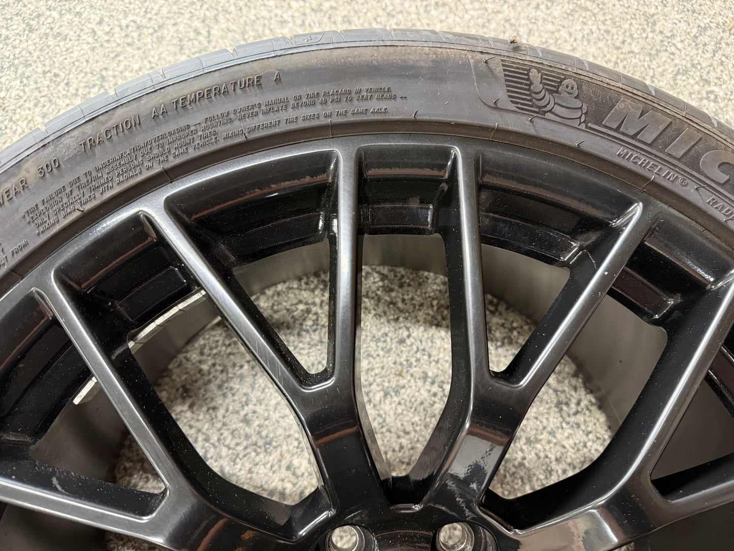 2015-2023 Ford Mustang GT 20x10" Wheel Rim PP1 305/30/20 Michelin AM Replica