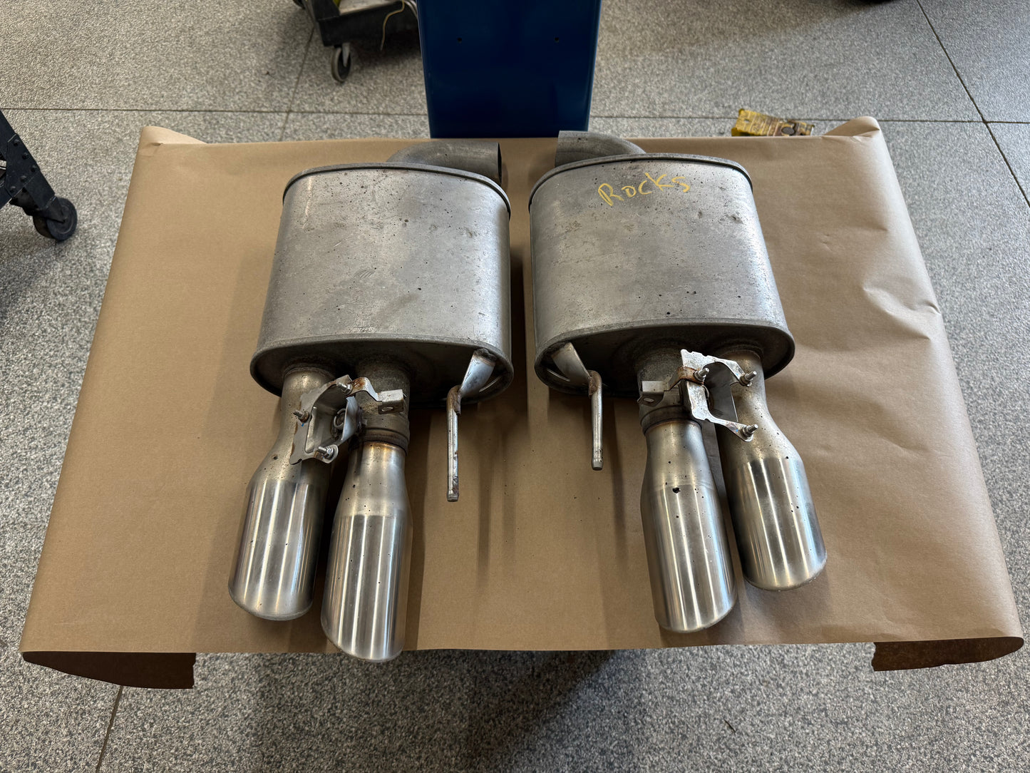 2018-2023 Ford Mustang GT Active Exhaust Quad Tip Mufflers