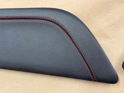 2018-2023 Mustang GT Center Console Top Interior Trim Pieces Leather Red Stitch