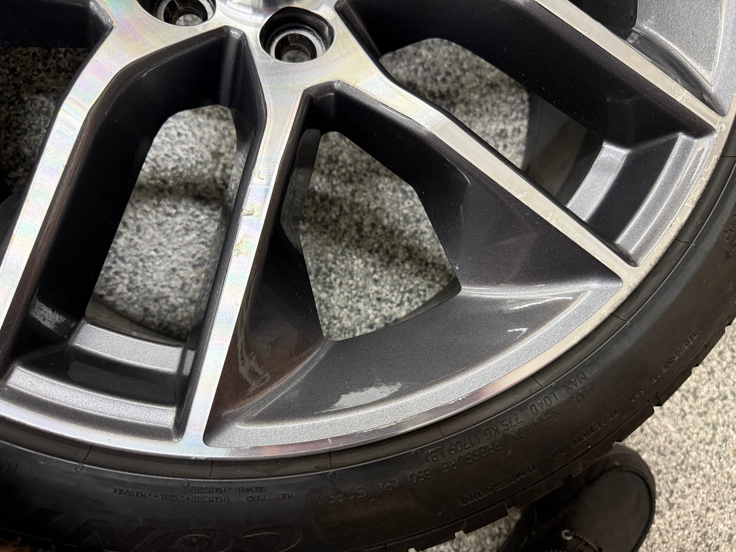 2015-2023 Ford Mustang GT Wheel Rim 20x9" Continental Extreme Contact 265/35/20