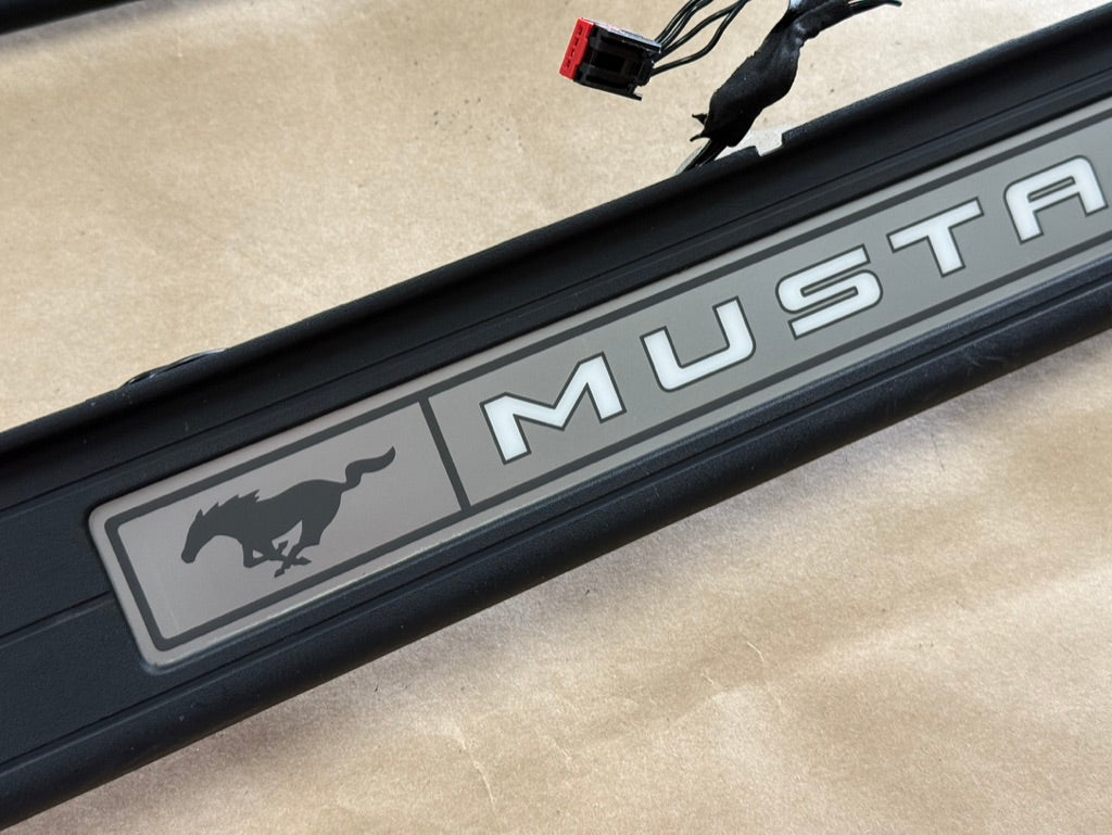 2015-2023 Ford Mustang "My Color" Sill/Scuff Plates Interior Trim Black