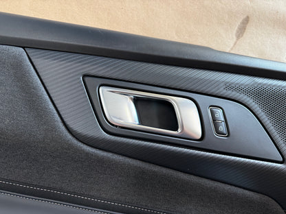 2024-2026 Ford Mustang GT LH Driver Leather/Grey Cloth Insert Door Panel