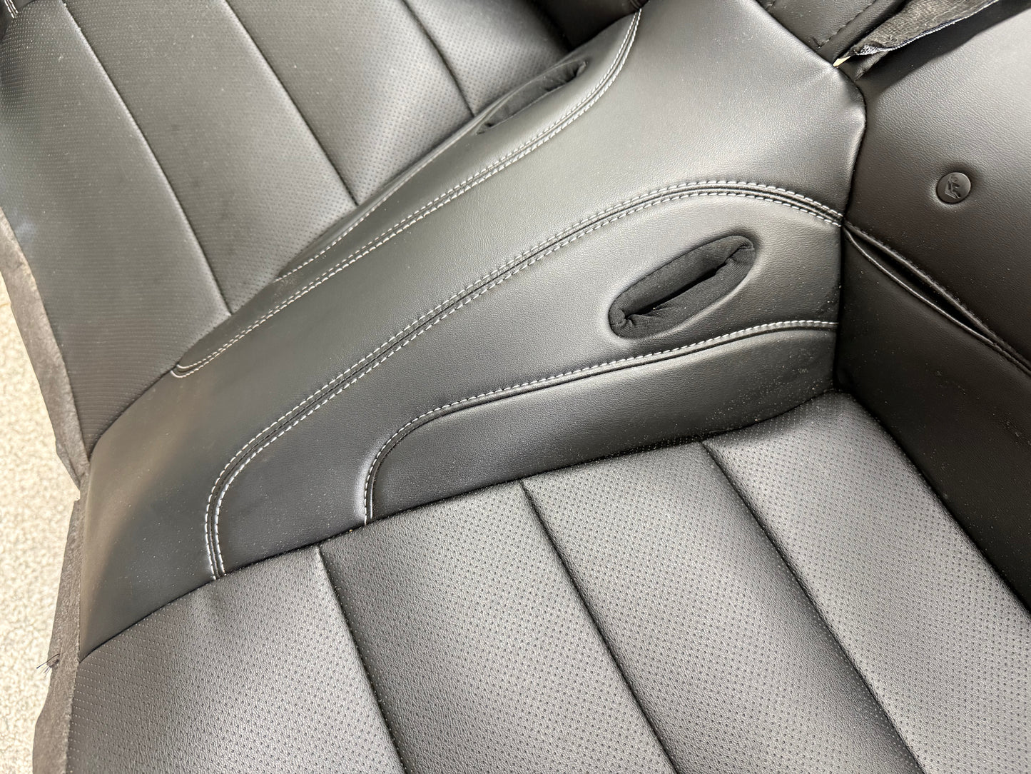 2018-2023 Ford Mustang GT Black Leather Coupe Rear Seat Covers
