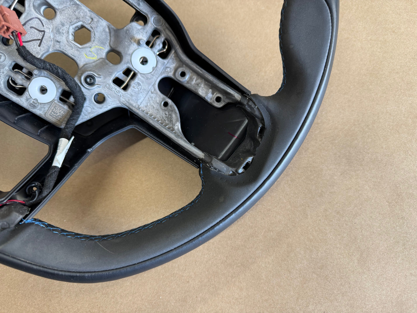 2024-2026 Ford Mustang Dark Horse Suede Leather Steering Wheel "Manual"