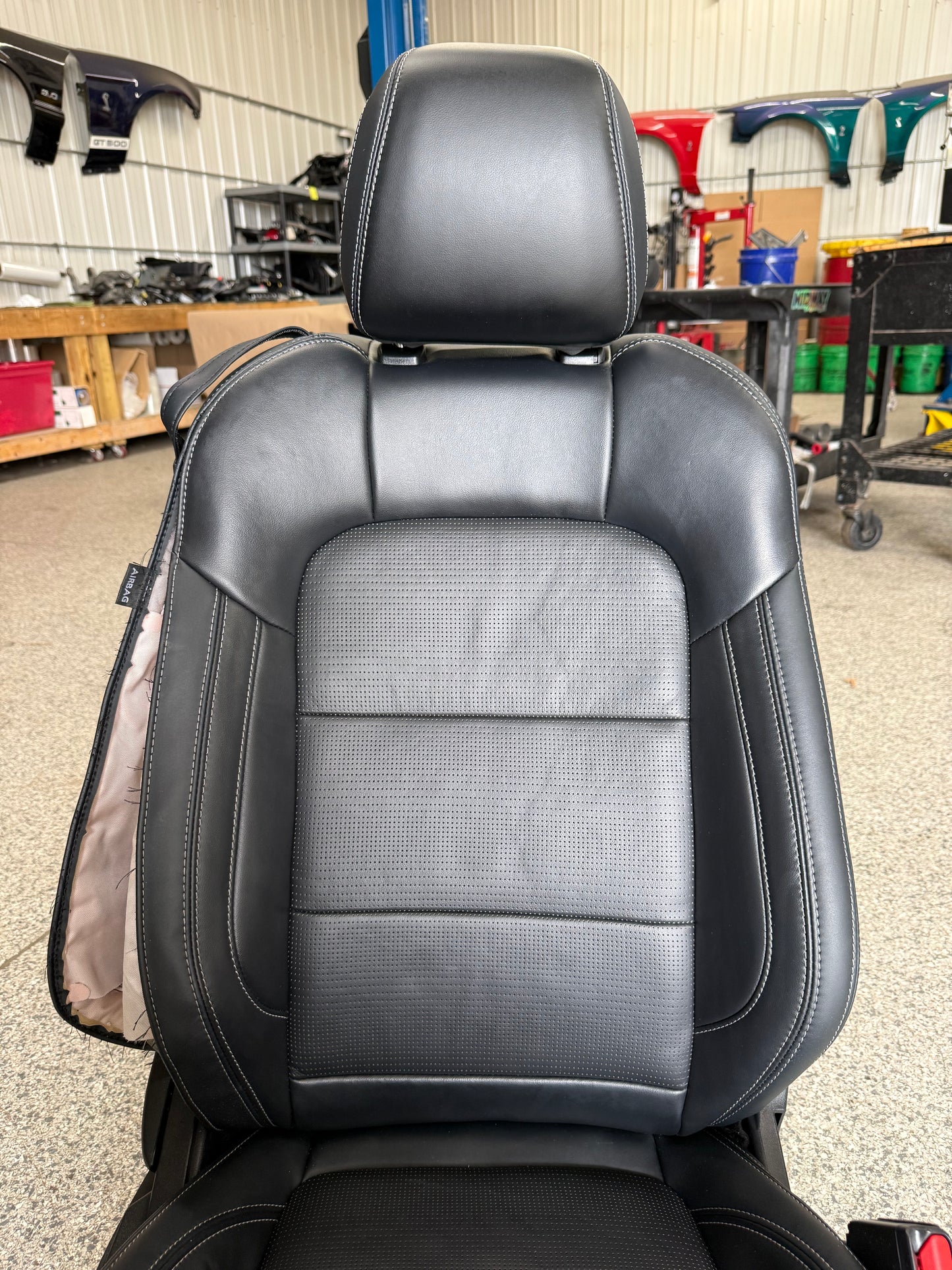 2024-2026 Ford Mustang GT Black Leather Coupe Front & Rear Seats