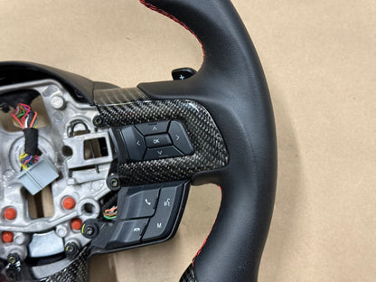 2018-2023 Ford Mustang GT Leather/Carbon Fiber Steering Wheel "Automatic"