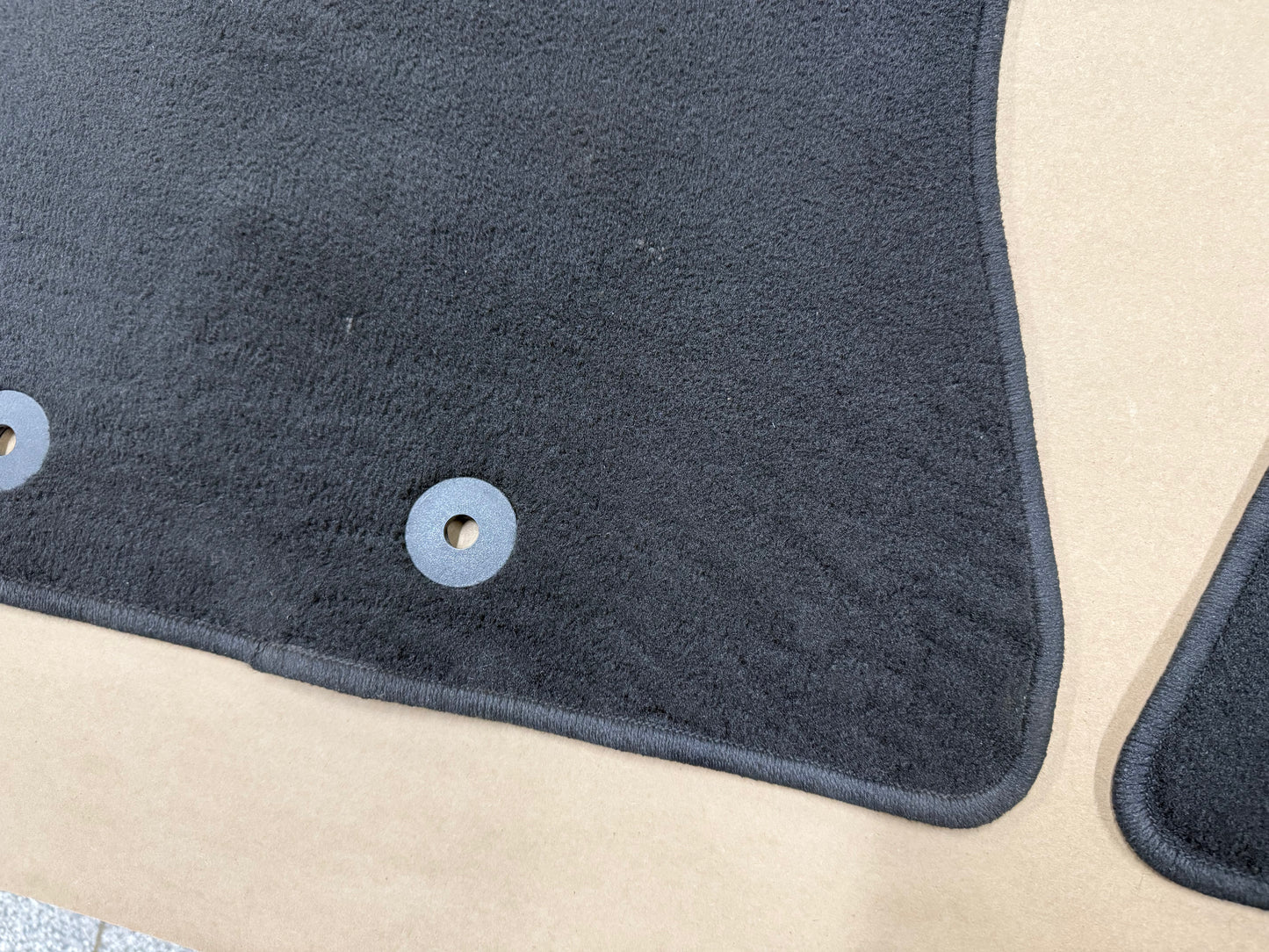2024-2026 Ford Mustang Front Floor Mats Carpet "Black Stitch"