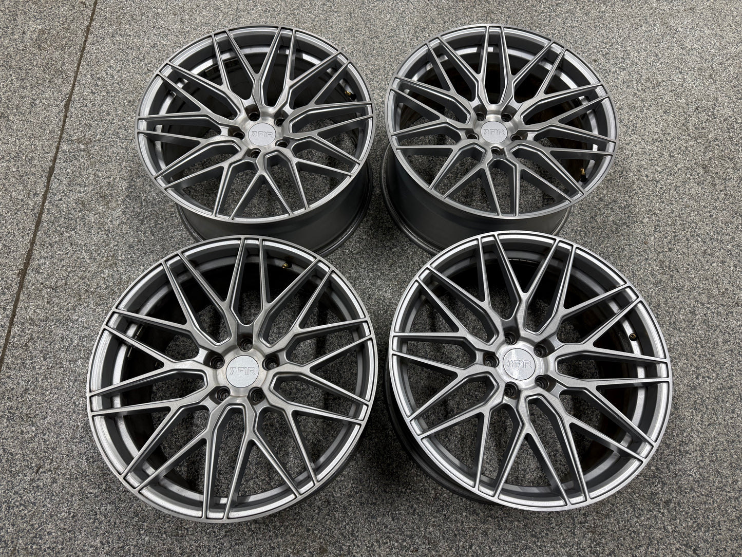 2015-2023 Ford Mustang F1R F103 Brushed Silver Wheels Set of 4 20x10"