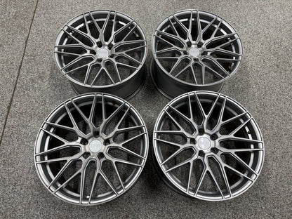 2015-2023 Ford Mustang F1R F103 Brushed Silver Wheels Set of 4 20x10"