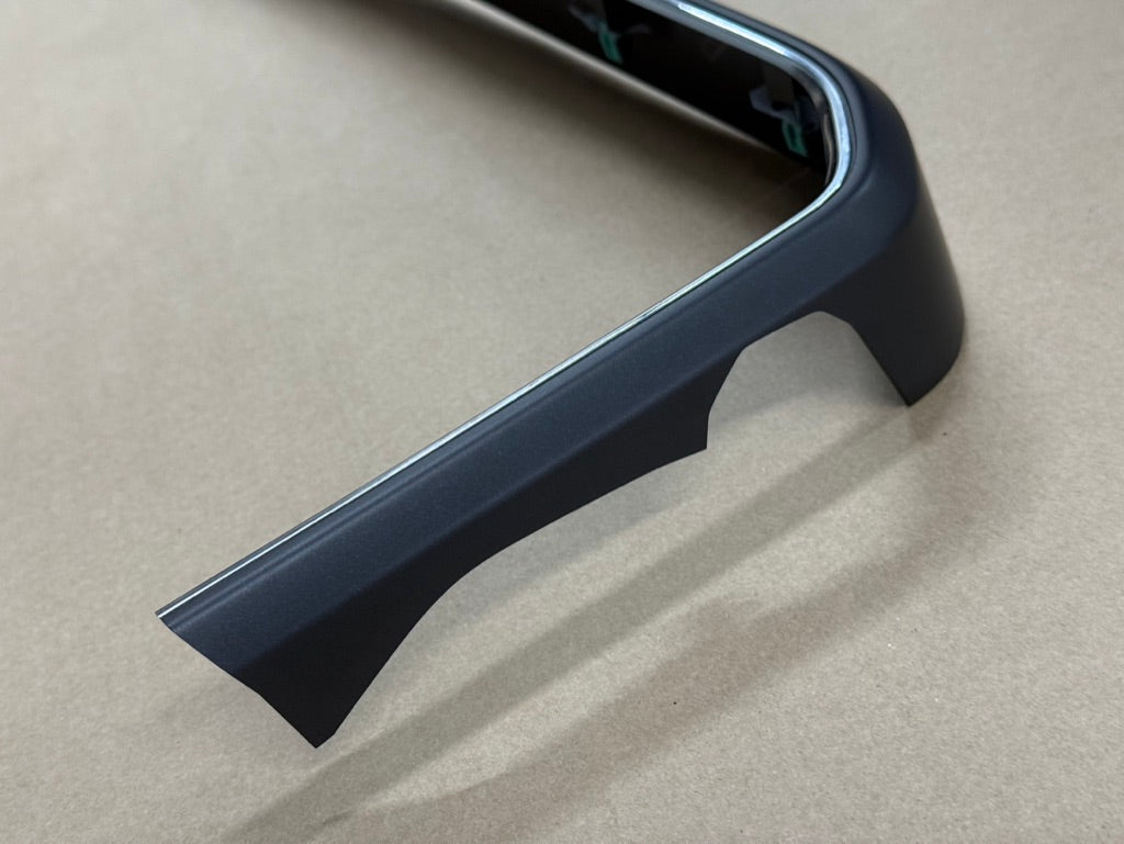 2023-2025 Ford F-250 Center Dash Radio Trim Surround Charcoal Metallic/Chrome