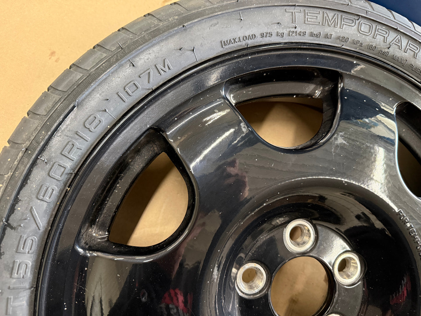 2015-2026 Ford Mustang GT Spare Tire 155/60/18 "Black"