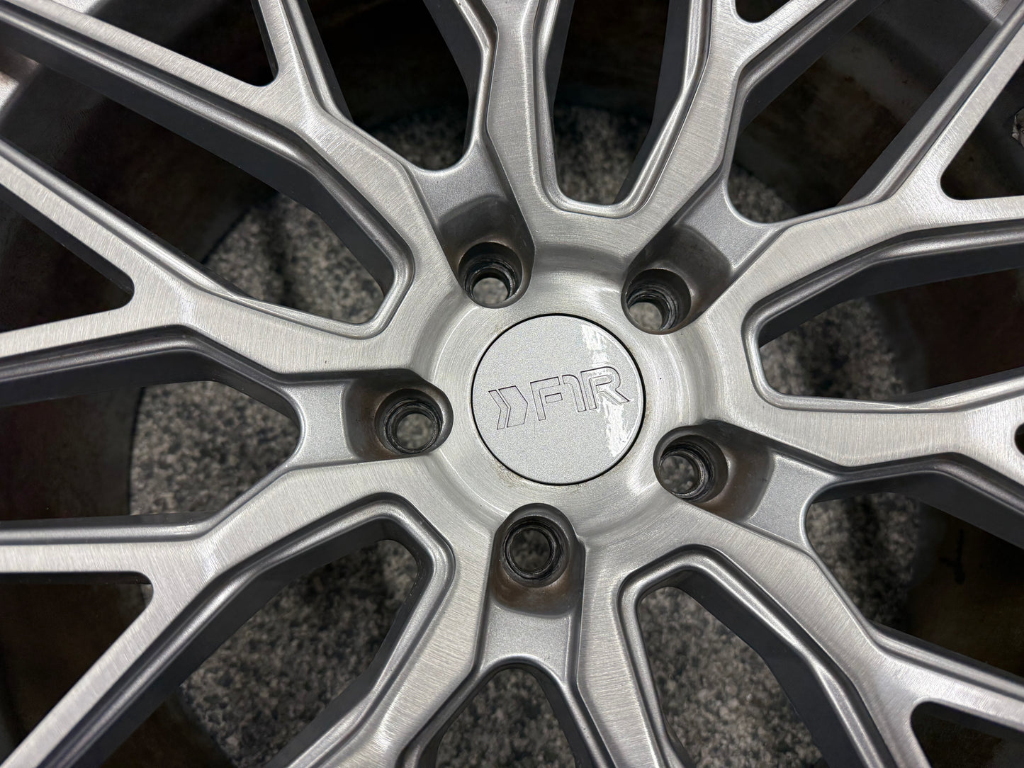 2015-2023 Ford Mustang F1R F103 Brushed Silver Wheels Set of 4 20x10"