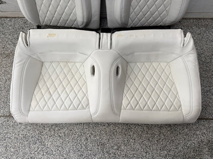 2018-2023 Ford Mustang GT White Aftermarket Leather Coupe Front Rear Power Seats