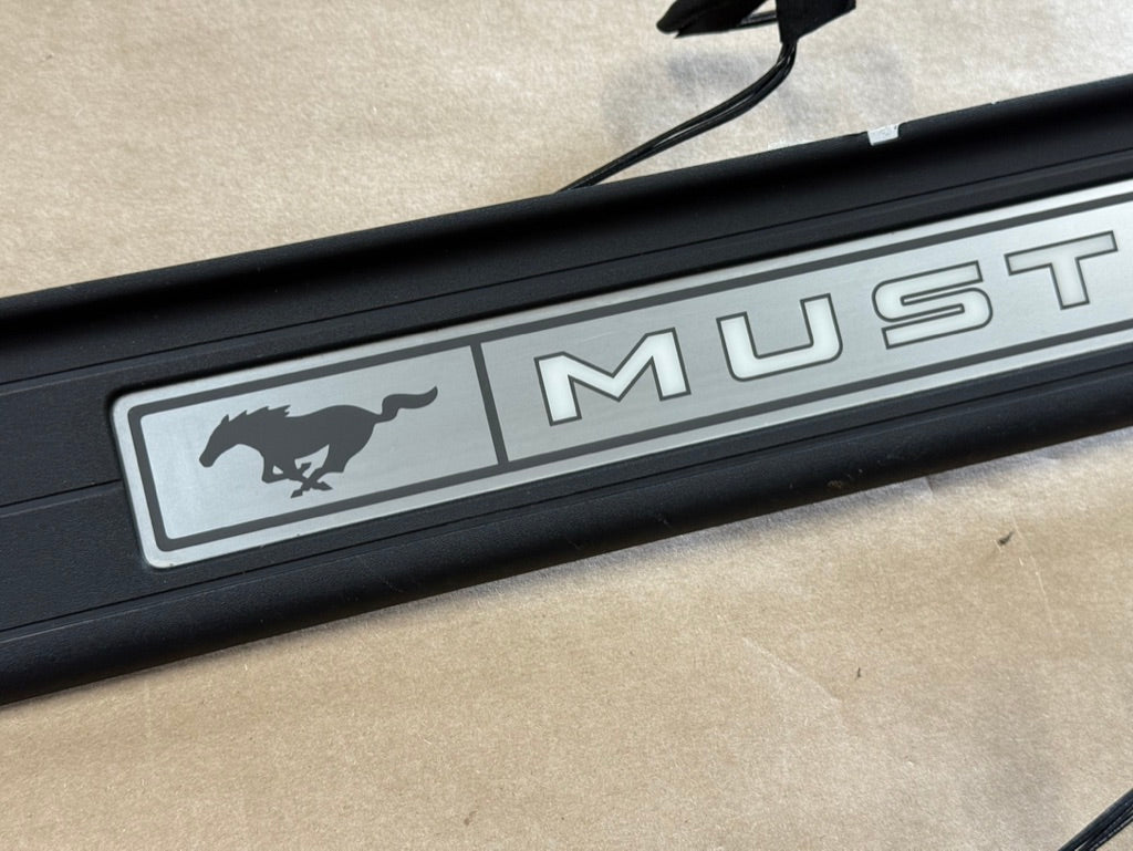 2015-2023 Ford Mustang "My Color" Sill/Scuff Plates Interior Trim Black