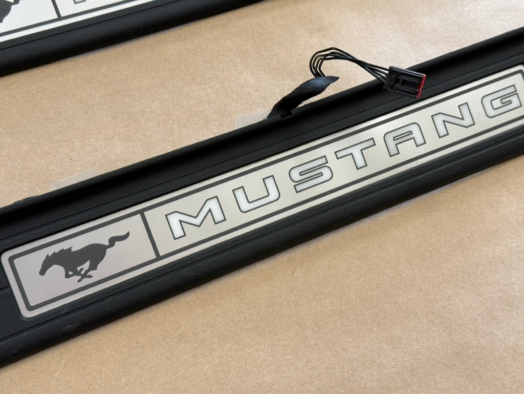 2015-2023 Ford Mustang "My Color" Sill/Scuff Plates Interior Trim Black