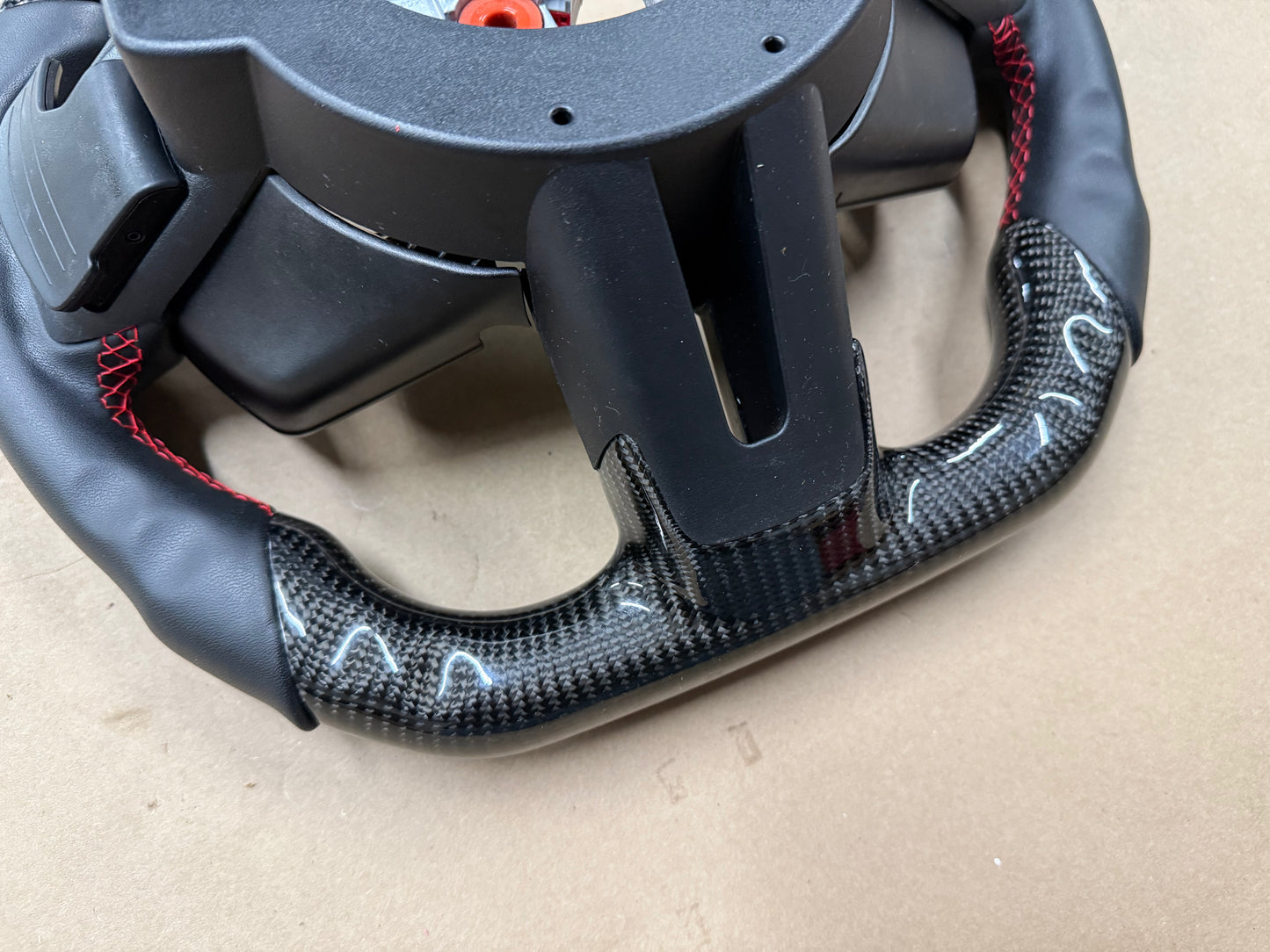2018-2023 Ford Mustang GT Leather/Carbon Fiber Steering Wheel "Automatic"