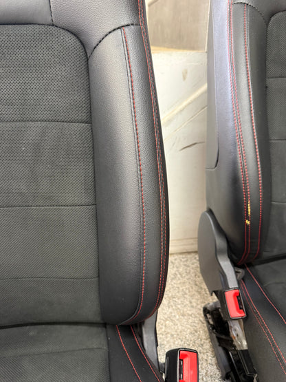 2018-2023 Ford Mustang GT/CS Leather/Suede Front Seats Black Heated/Cooled