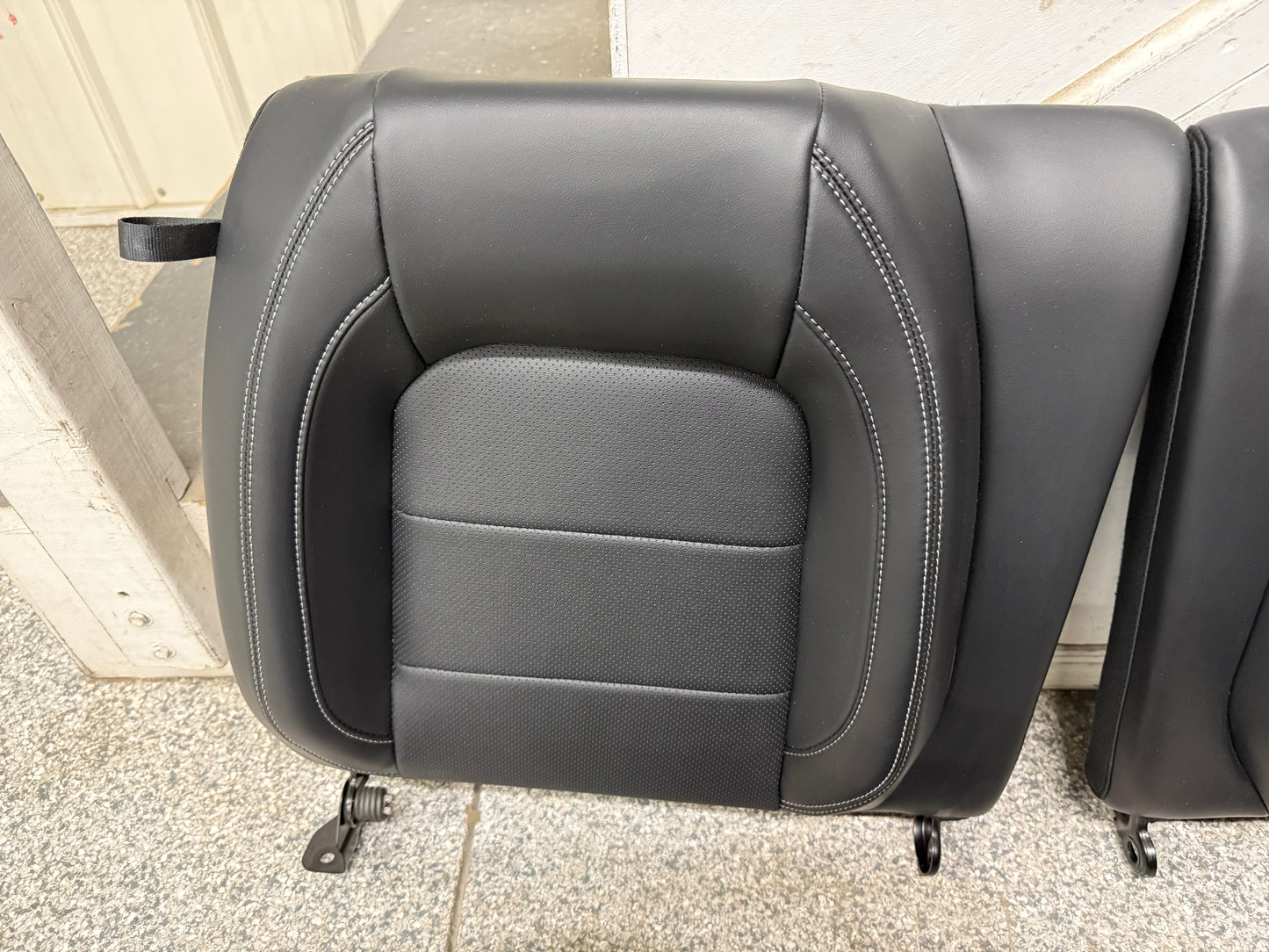 2018-2023 Ford Mustang GT Black Leather Coupe Rear Seats