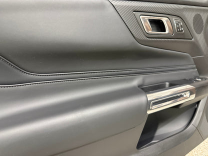 2024-2026 Ford Mustang GT LH Driver Leather Insert Door Panel Grey Stitching