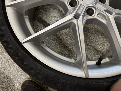 2015-2026 Mustang Niche Prodigy 5 20x9" Silver Wheel/Tire 275/30/20 Continental