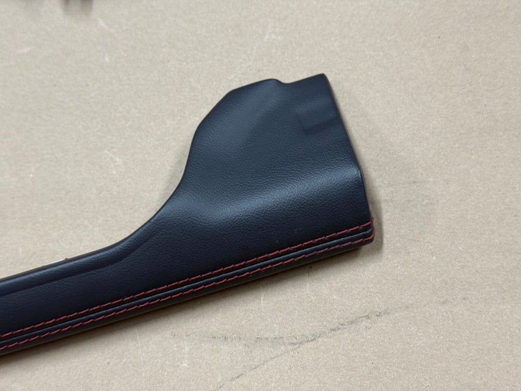 2024-2026 Ford Mustang S650 Dash Trim Leather Pieces RH LH "Red Stitching"