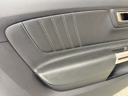 2015-2017 Ford Mustang GT V6 EcoBoost LH RH Leather Insert Door Panels Pair