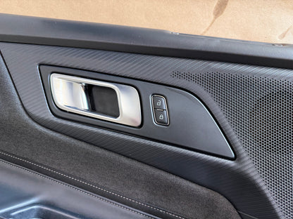 2024-2026 Ford Mustang GT LH Driver Leather/Grey Cloth Insert Door Panel