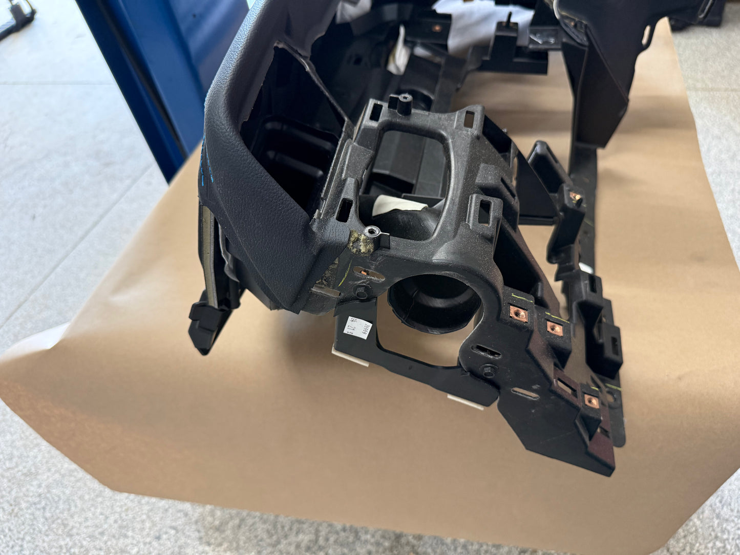 2018-2023 Ford Mustang GT 5.0 Leather Dash Pad Frame "Blue Stitch"
