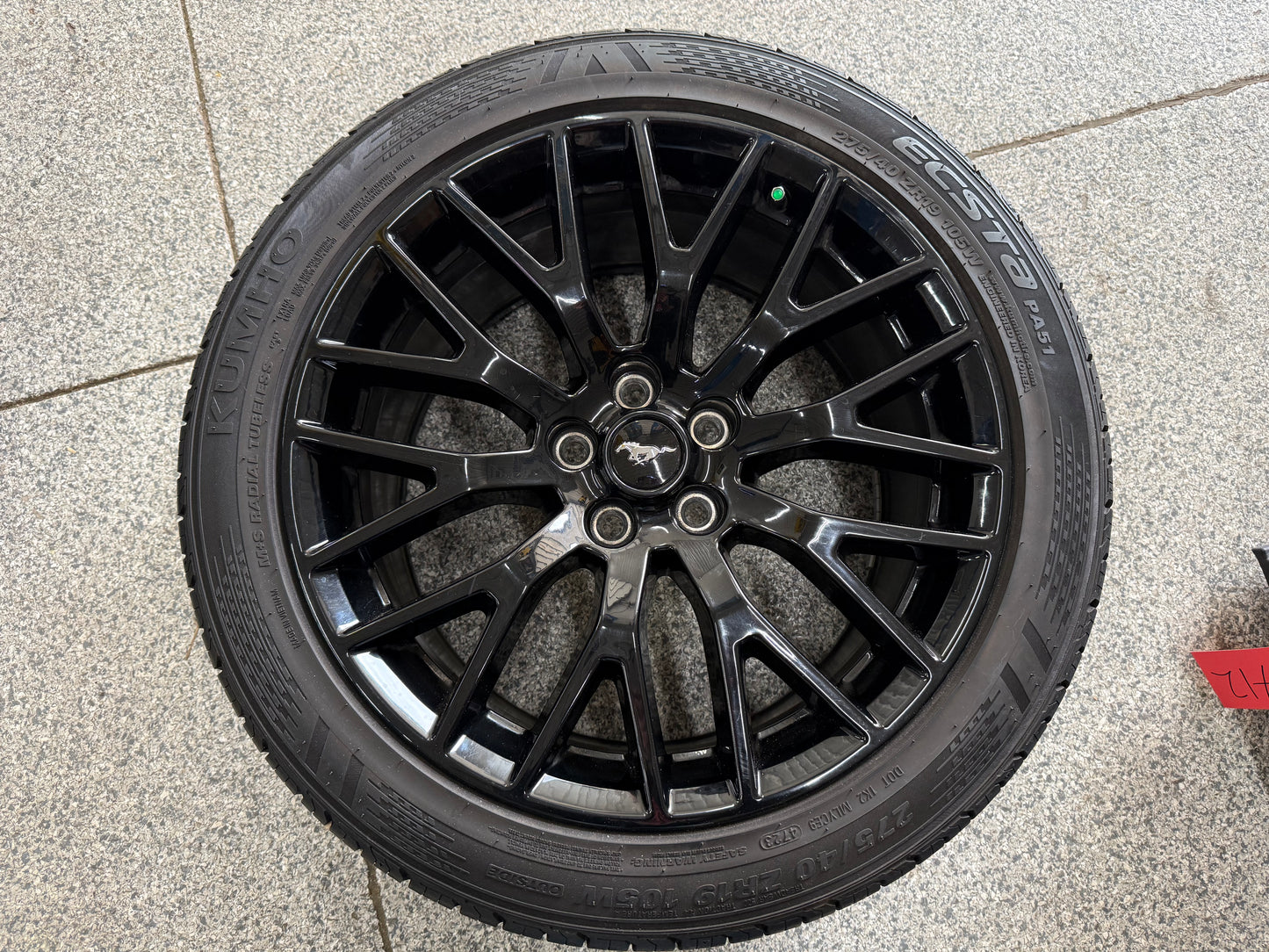 2015-2023 Mustang GT 5.0 19x9.5" Wheel Rim PP1 Rear 275/40/19 Kumho