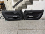 2015-2017 Ford Mustang GT V6 EcoBoost LH RH Leather Insert Door Panels Pair
