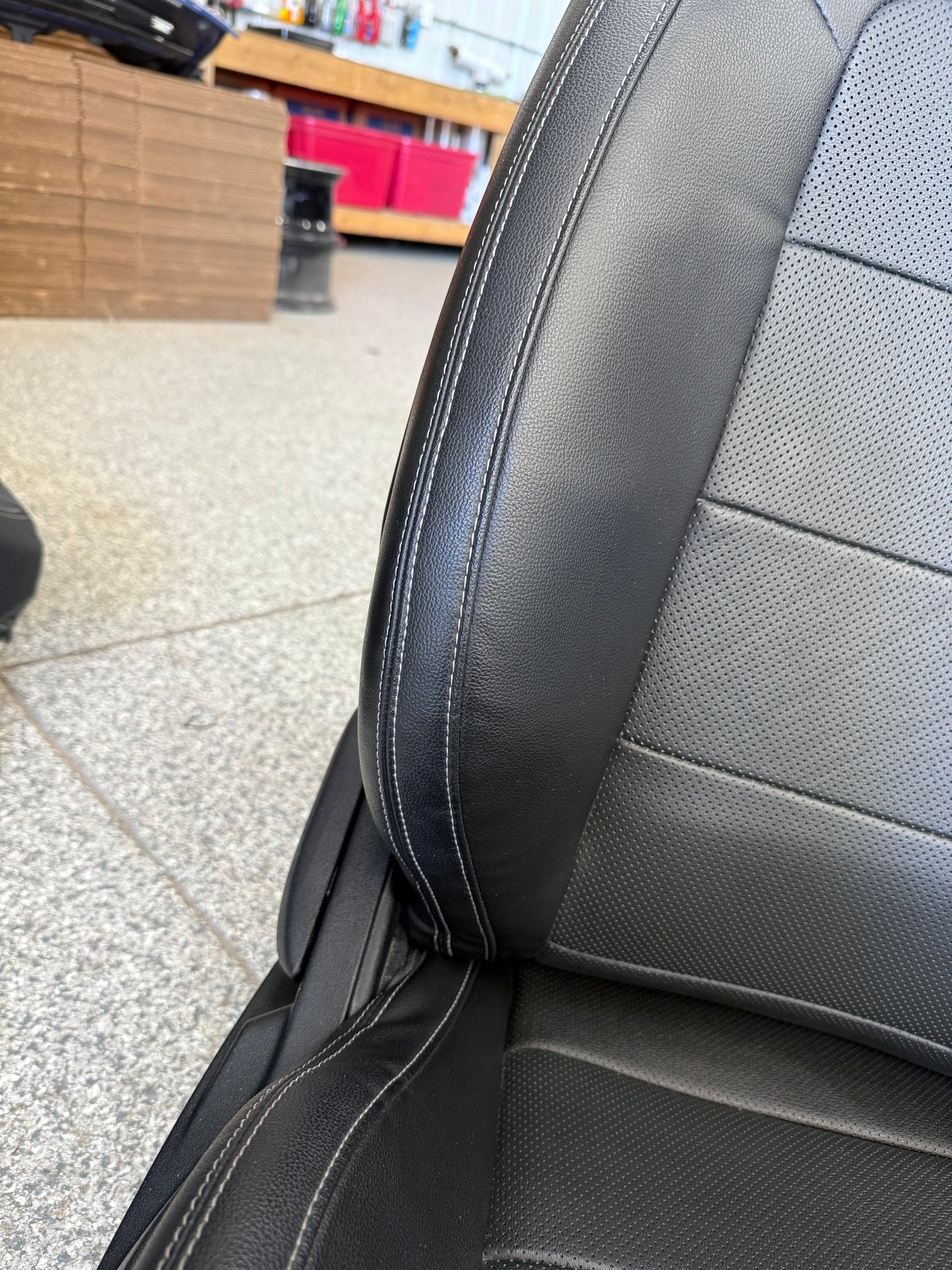 2018-2023 Ford Mustang GT Black Leather Coupe Front & Rear Seats