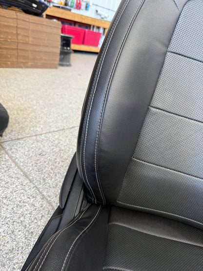 2018-2023 Ford Mustang GT Black Leather Coupe Front & Rear Seats