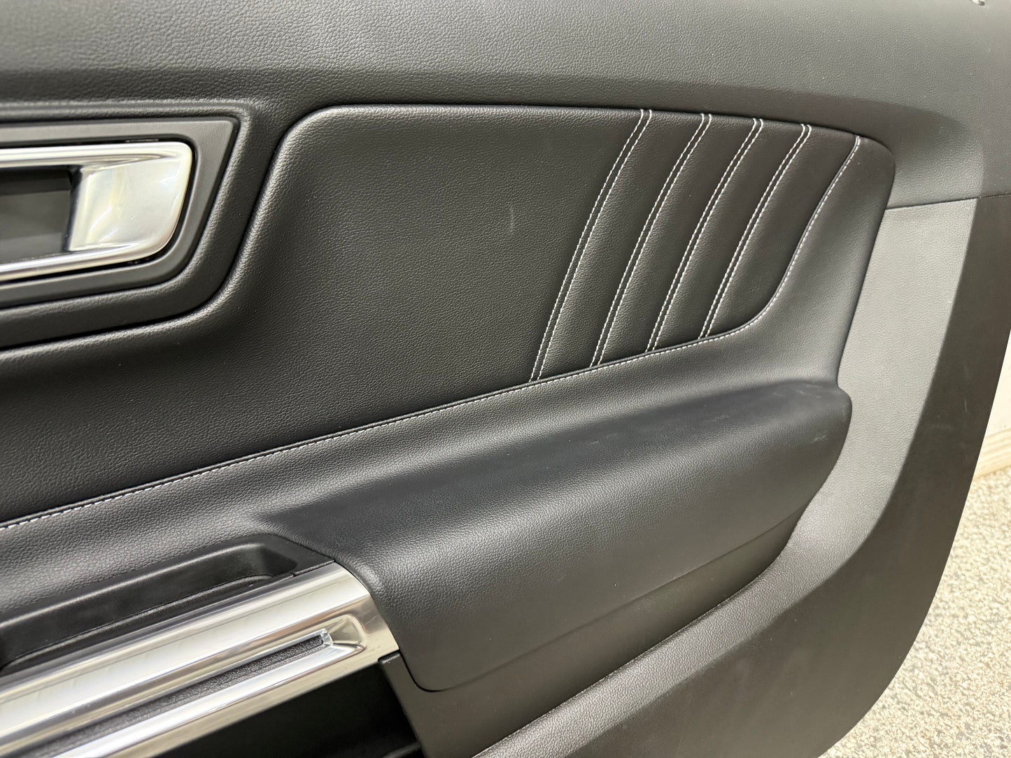 2018-2023 Mustang GT V6 EcoBoost LH RH Premium Leather Insert Door Panels Pair