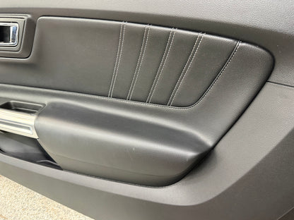2015-2017 Ford Mustang GT V6 EcoBoost LH RH Leather Insert Door Panels Pair