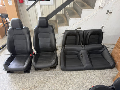 2015-2017 Ford Mustang GT Premium Leather Front Rear Seats Black Heated/Cooled