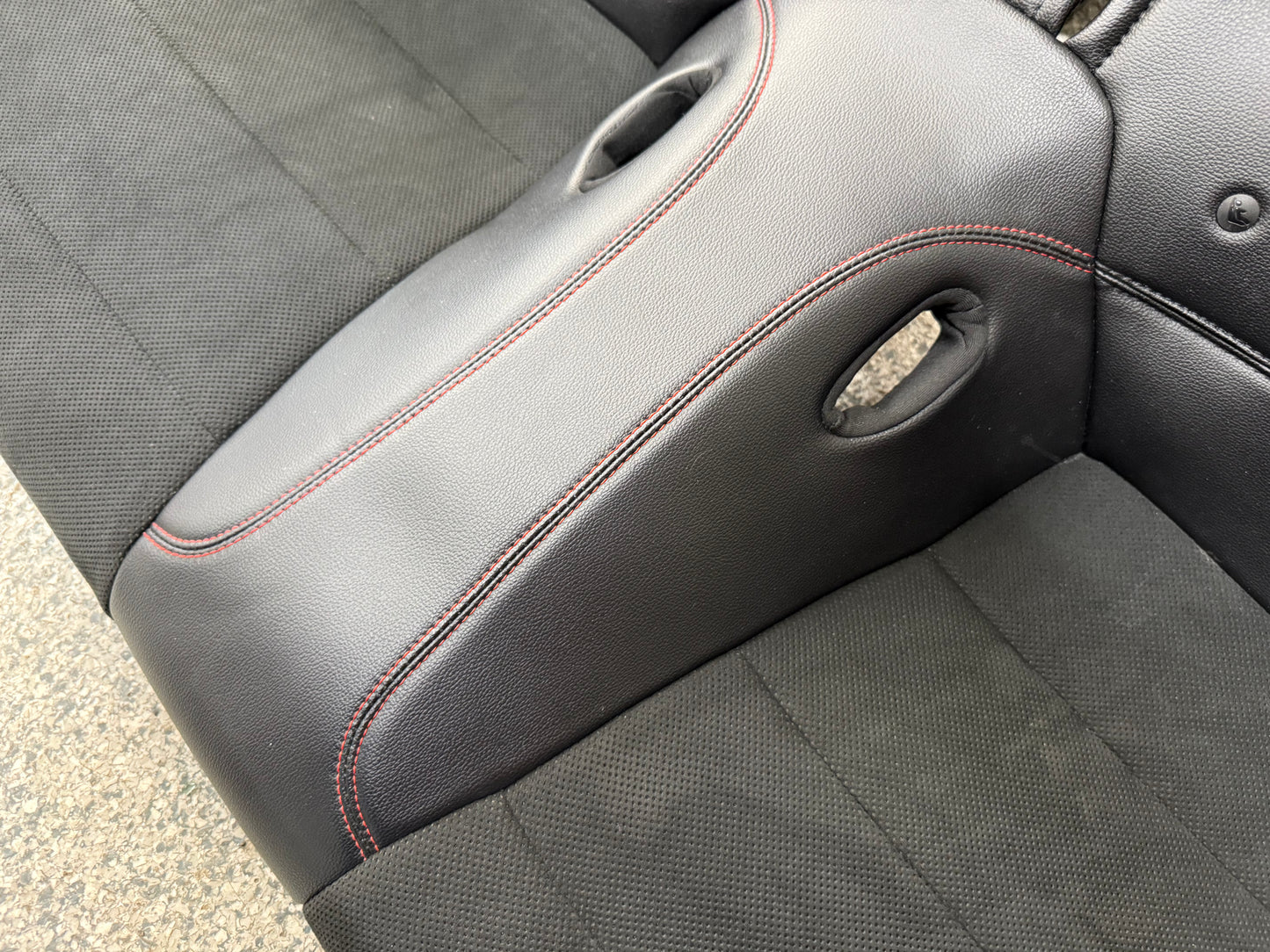 2018-2023 Ford Mustang GT/CS Black Leather/Suede Coupe Rear Seats