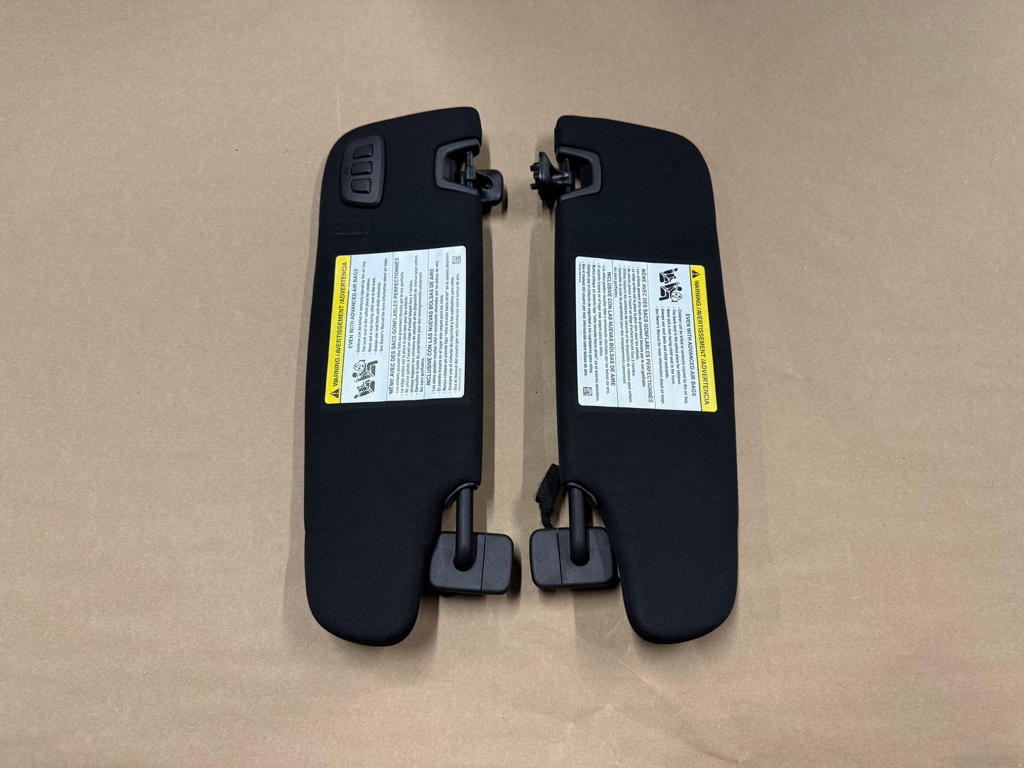 2015-2023 Ford Mustang Coupe Sun Visors Pair "Home Link"