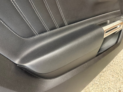 2018-2023 Ford Mustang GT LH Driver Leather Insert Door Panel Grey Stitching
