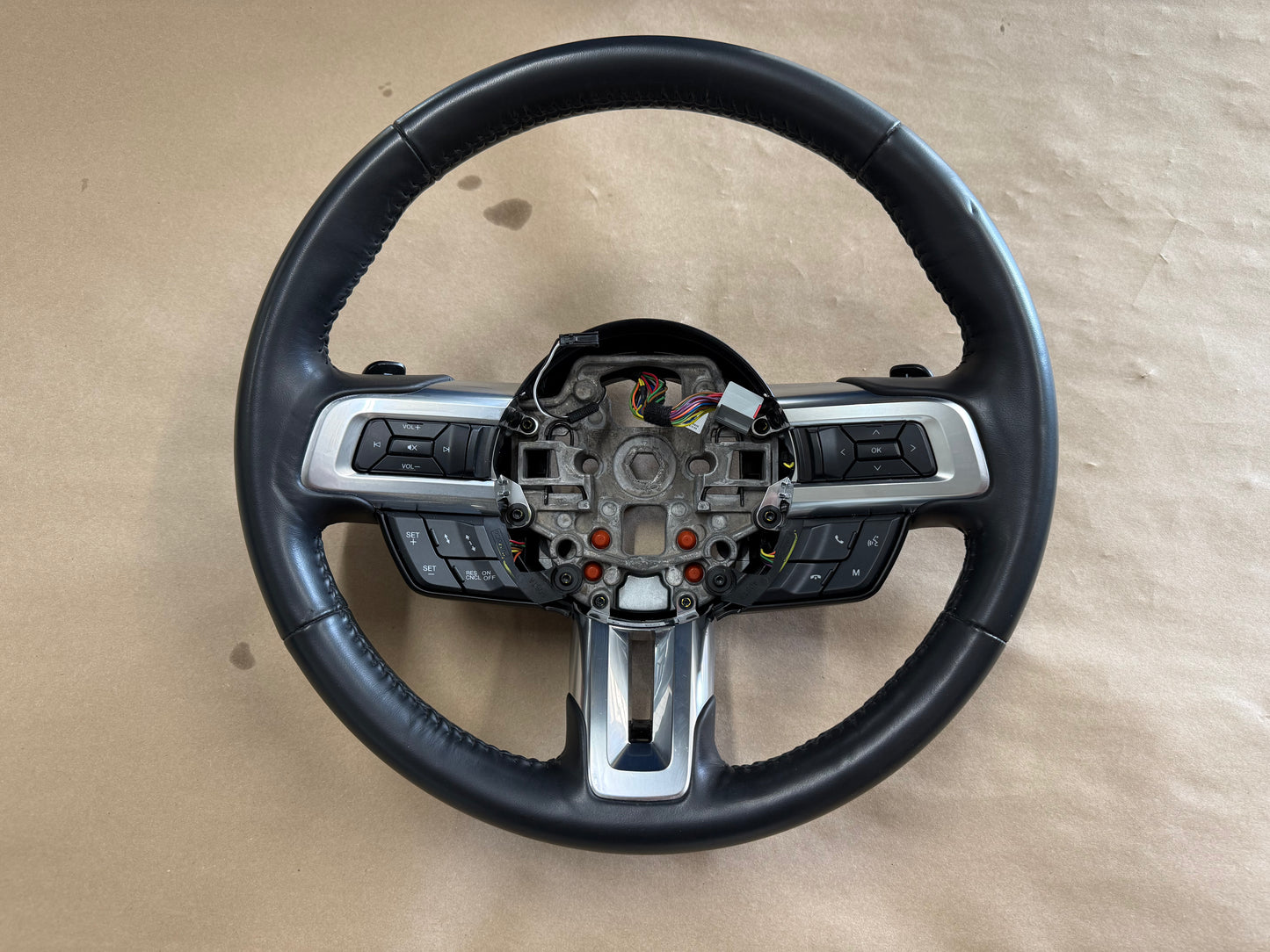 2018-2023 Mustang Leather Steering Wheel Automatic Paddle Shifters