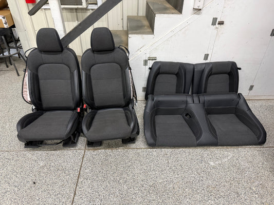2024-2026 Ford Mustang GT Black Cloth Leather Seats Coupe