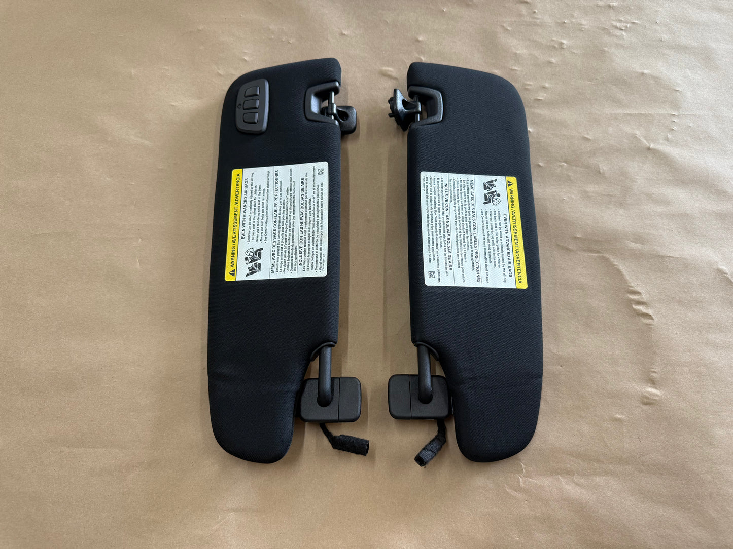 2015-2023 Ford Mustang Convertible Sun Visors Pair "Home Link"