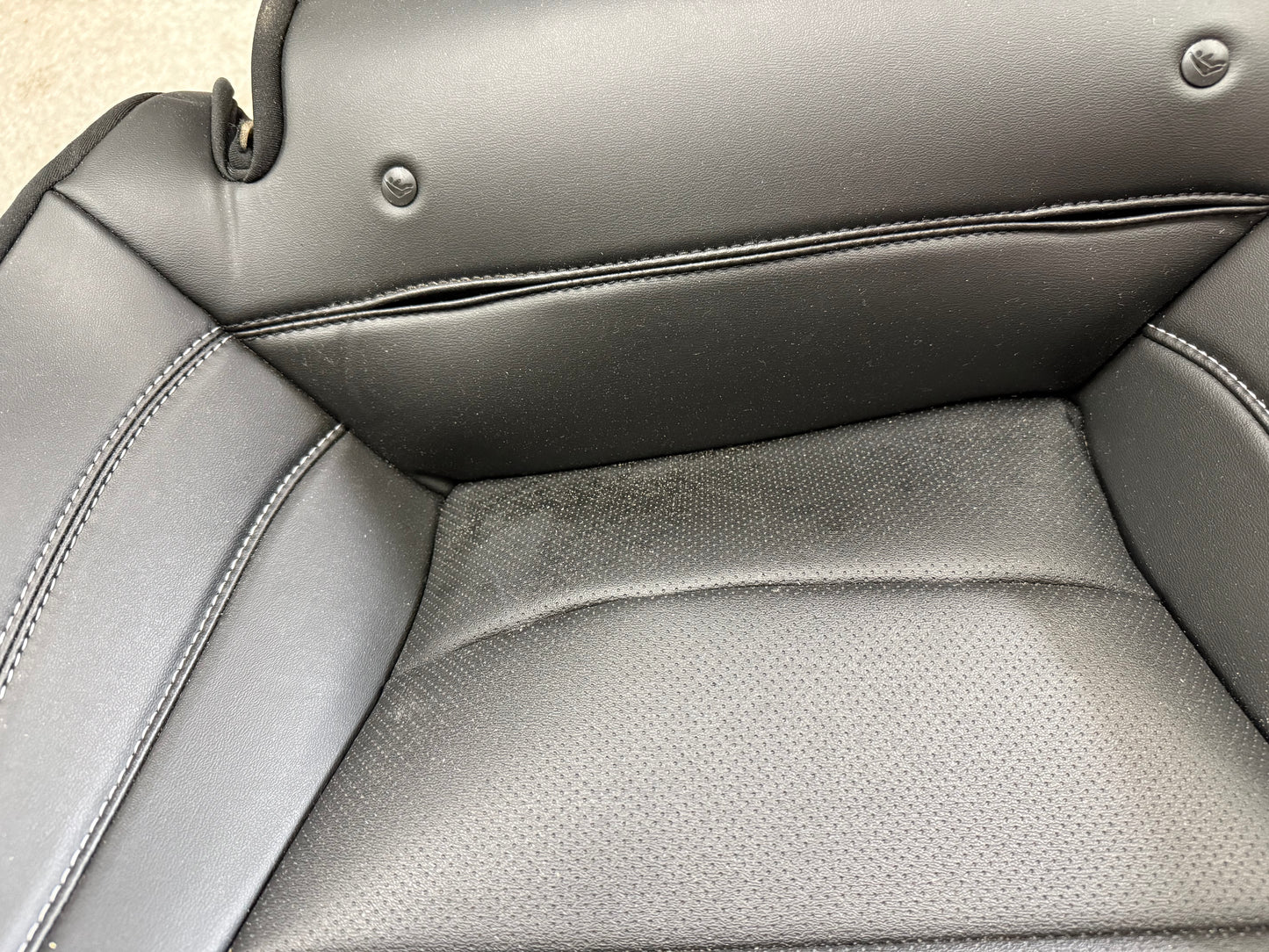 2018-2023 Ford Mustang GT Black Leather Coupe Rear Seat Covers