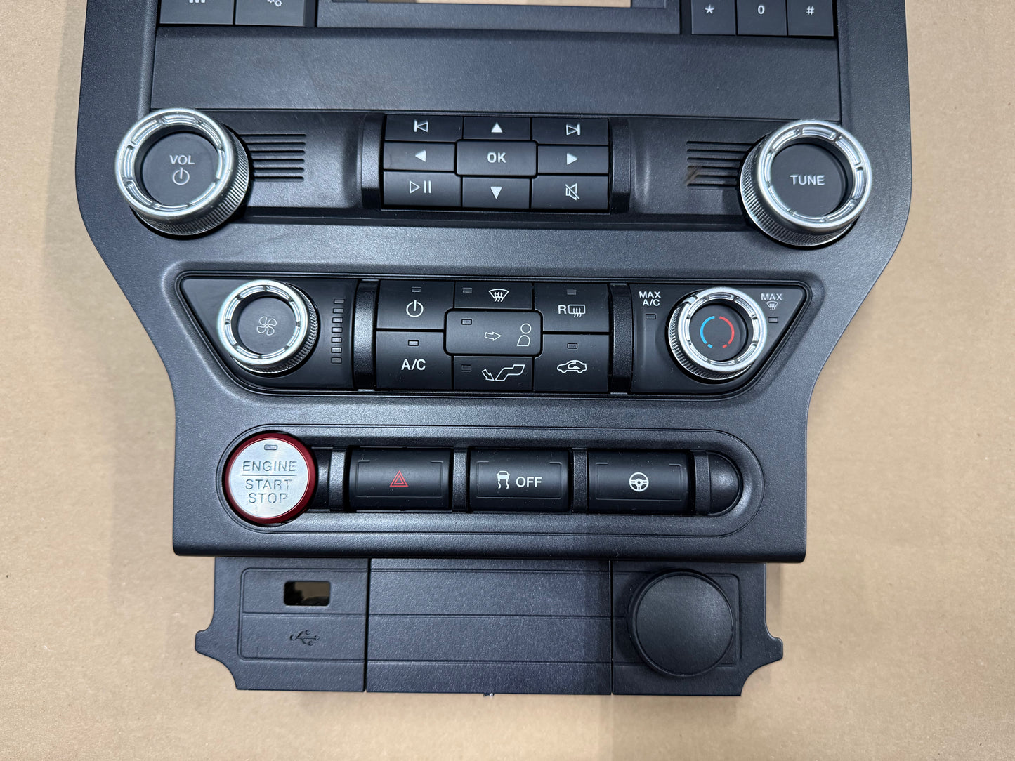 2018-2023 Ford Mustang GT Face Plate Radio Trim Piece